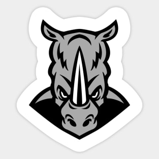 Angry Rhino Horn Face Logo Sticker